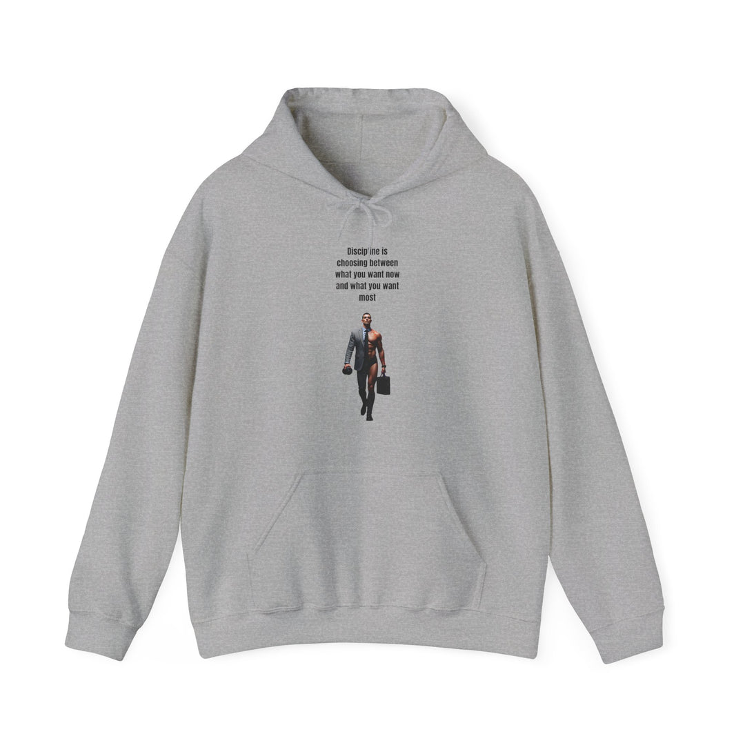 "Discipline is Choosing Between What You Want Now and What You Want Most" – Men´s Hoodie