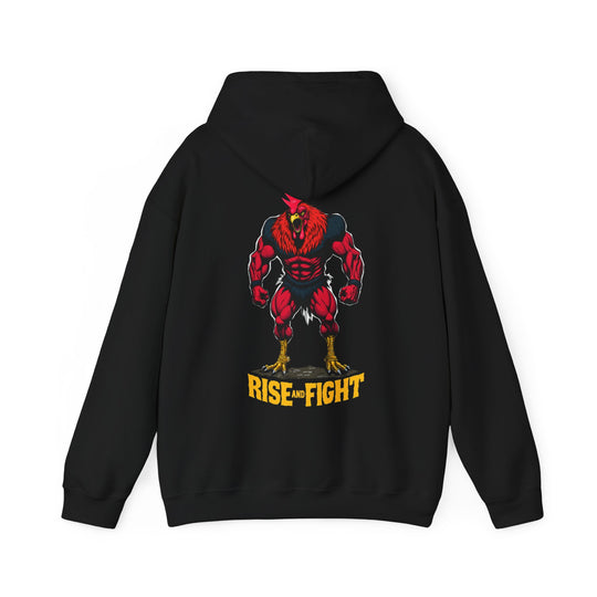 Rise and Fight – Warrior Rooster Hoodie