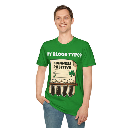 Mijn bloedgroep? Guinness Positive T-shirt – De ultieme Ierse diagnose!