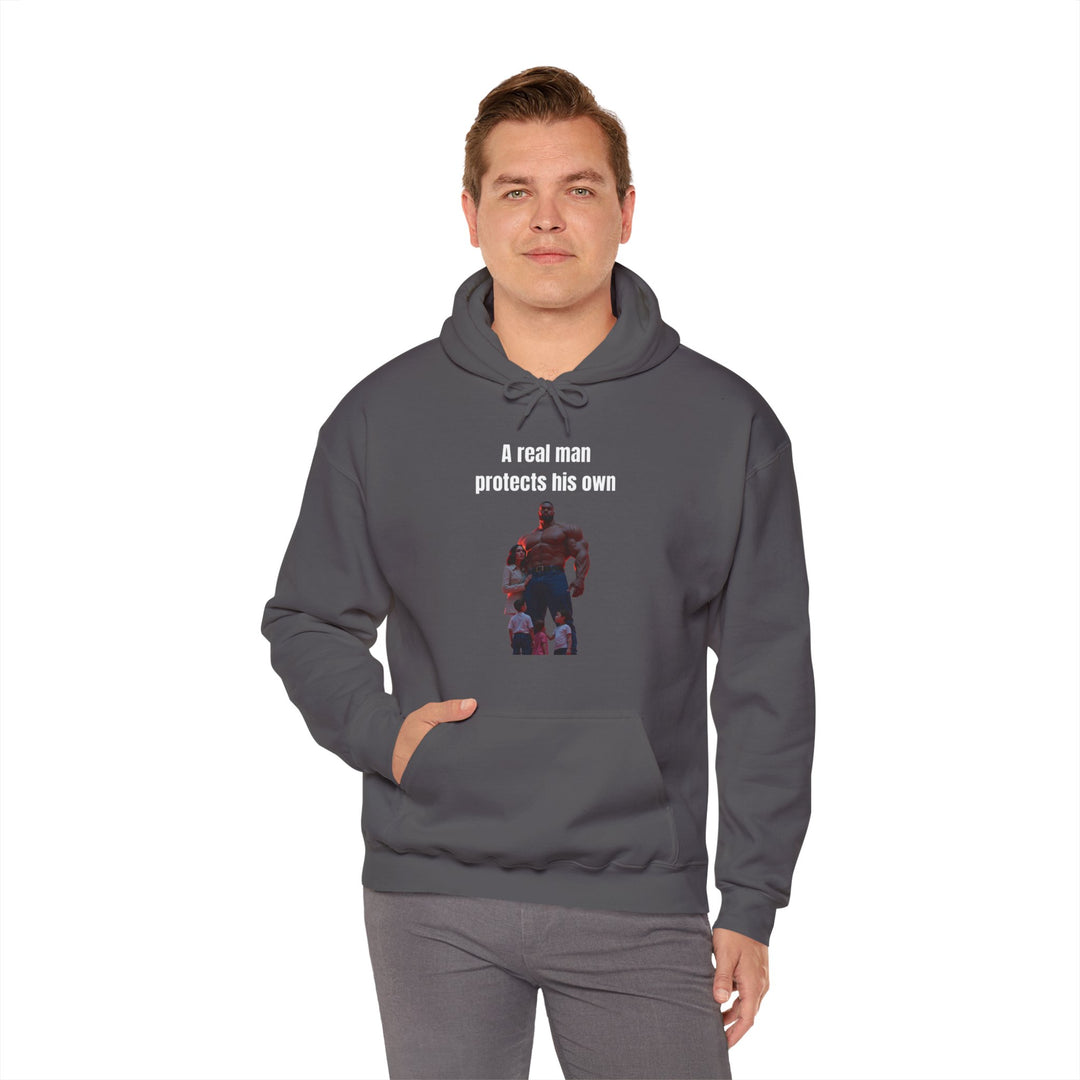 "A Real Man Protects His Own" – Men's Hoodie