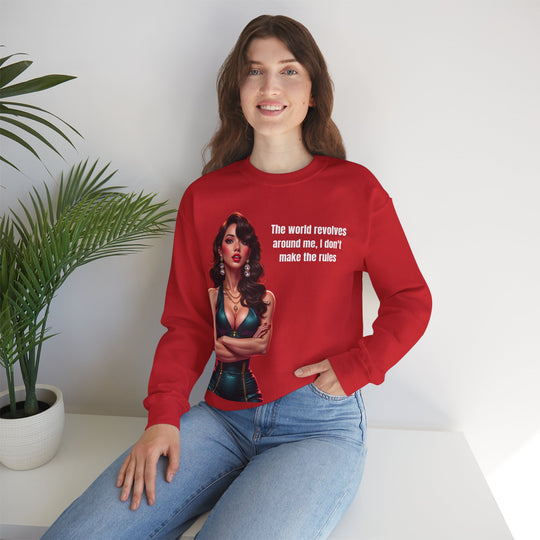 De wereld draait om mij – Damessweatshirt