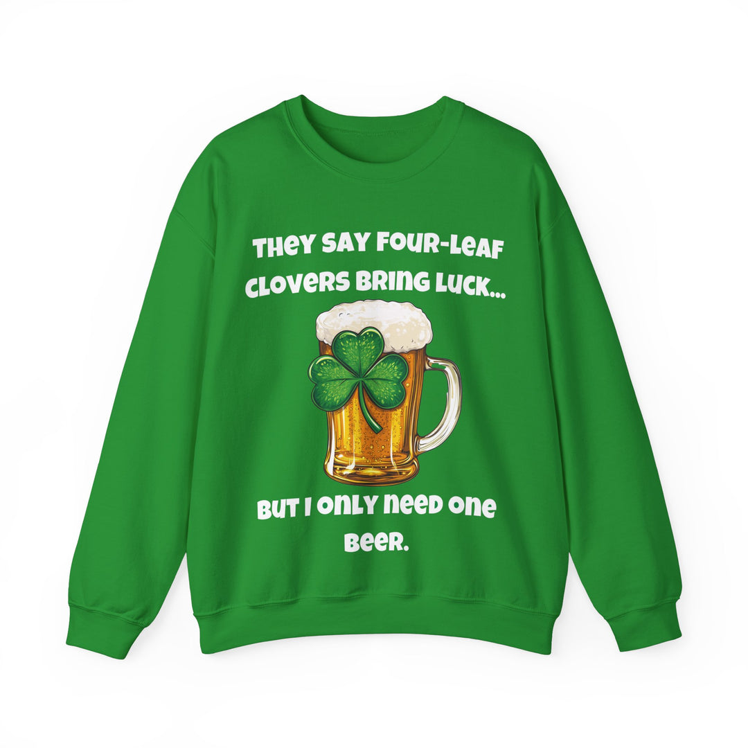 Lucky Beer Sweatshirt – St. Patrick’s Day Fun & Festivity