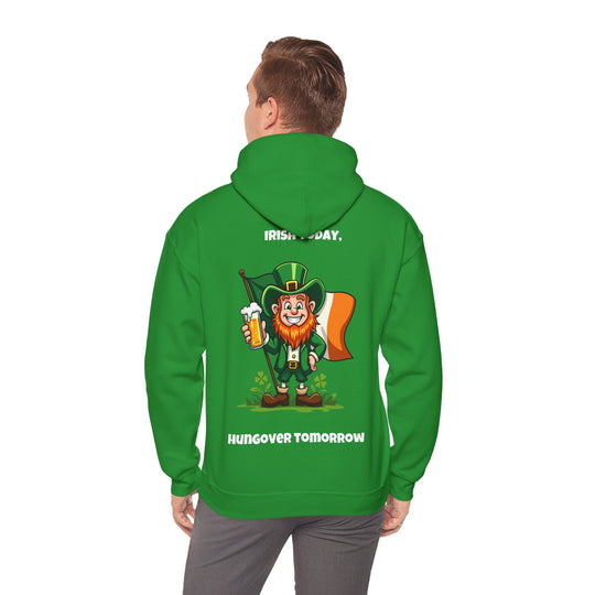 Irish Today, Hungover Tomorrow Hoodie – Embrace the St. Paddy’s Spirit!