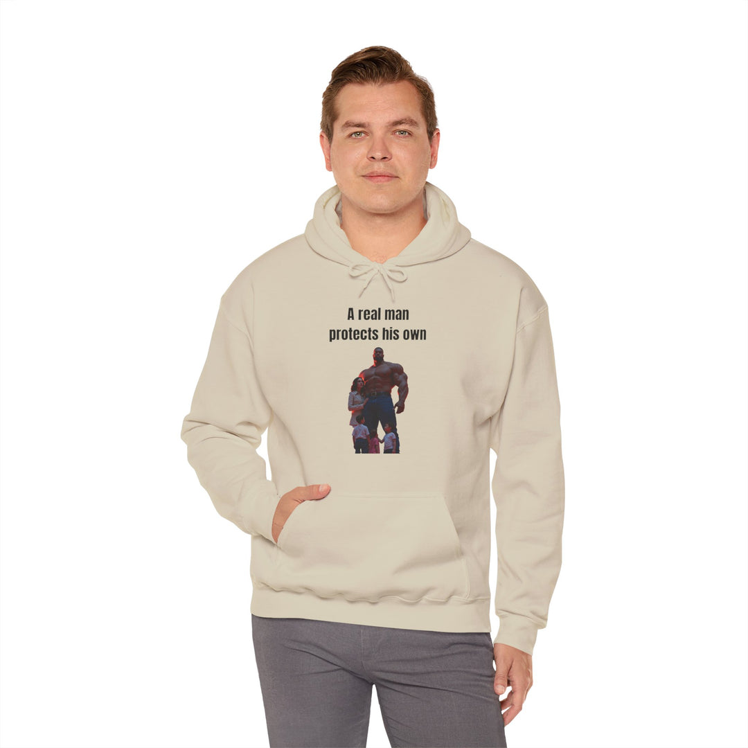 "A Real Man Protects His Own" – Men's Hoodie