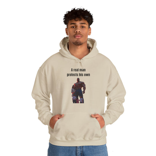 "A Real Man Protects His Own" – Men's Hoodie