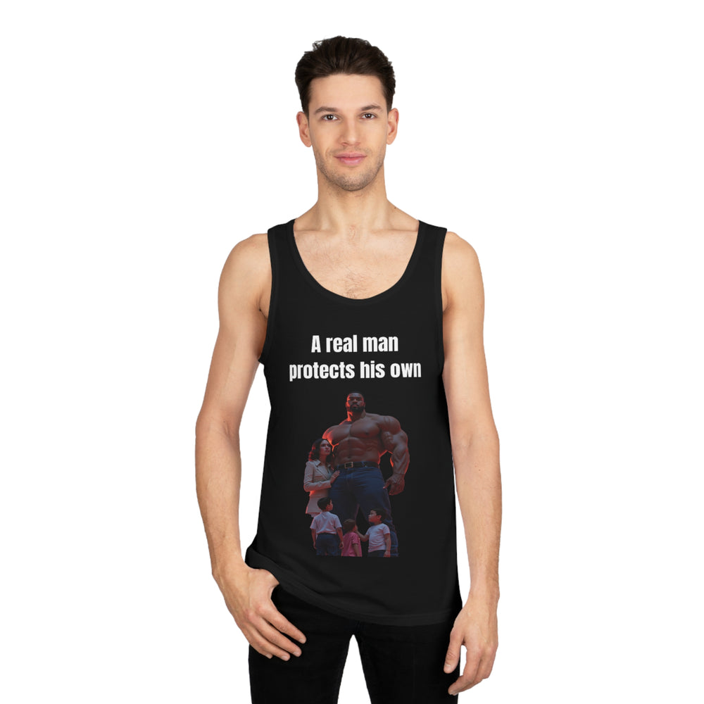 "A Real Man Protects His Own" – Men's Tank Top