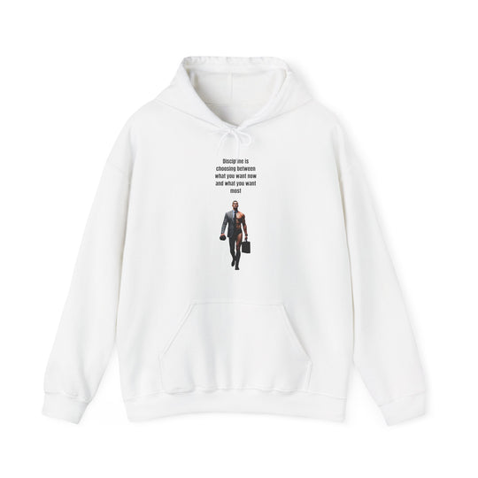 "Discipline is Choosing Between What You Want Now and What You Want Most" – Men´s Hoodie