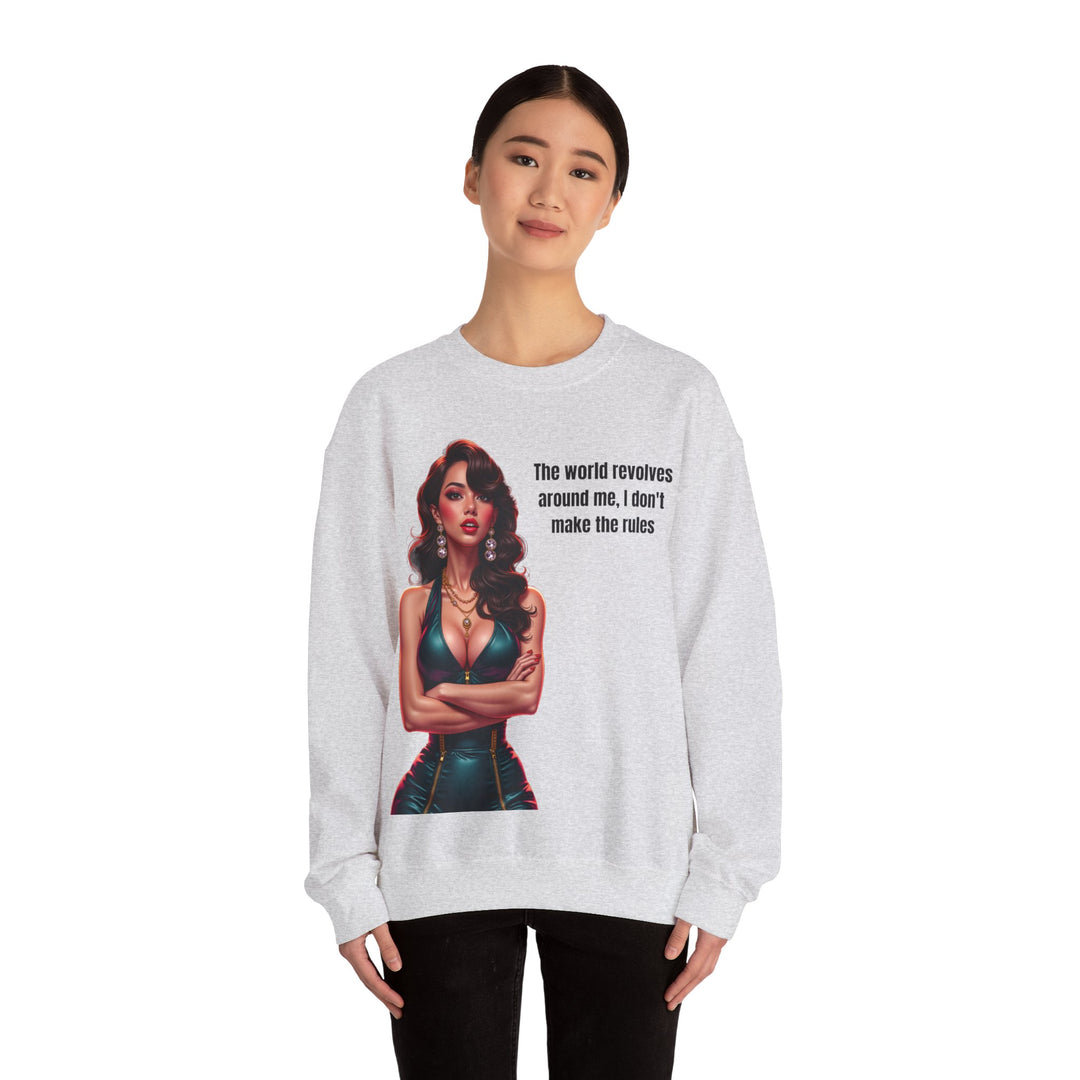 Die Welt dreht sich um mich – Damen Sweatshirt