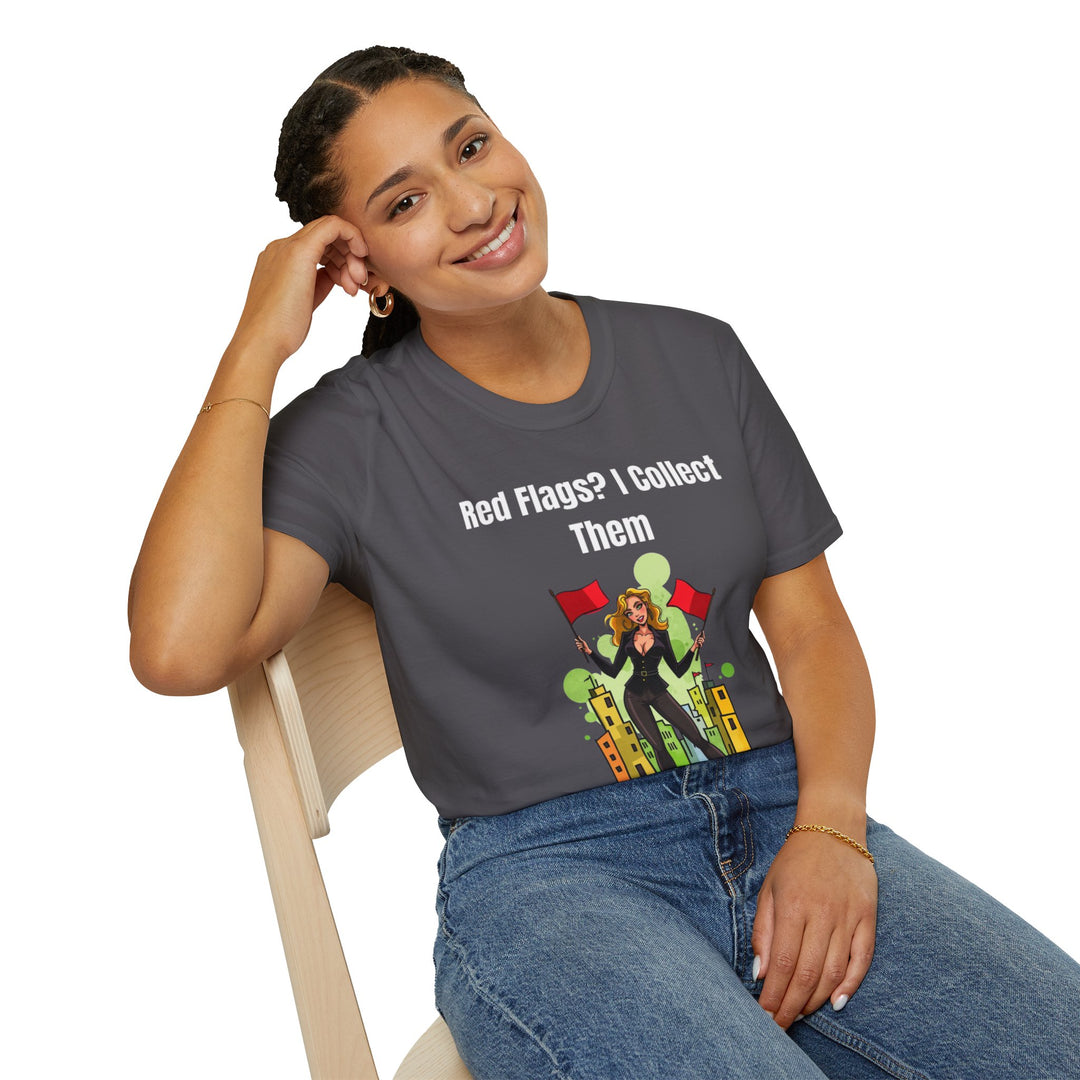 Rote Fahnen? Ich sammle sie – Frauen Statement T-Shirt