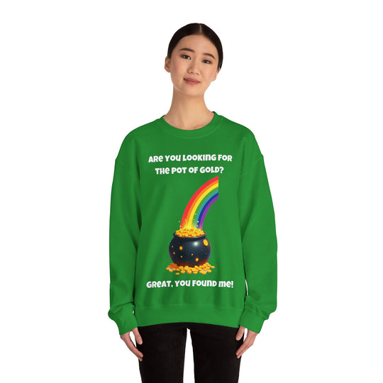 "Pot of Gold" St. Patrick's Day Rundhals-Sweatshirt 