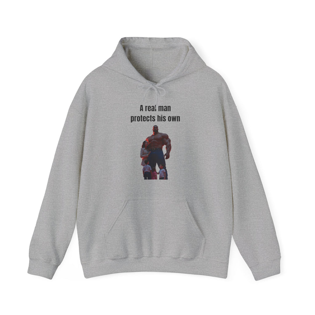 "A Real Man Protects His Own" – Men's Hoodie