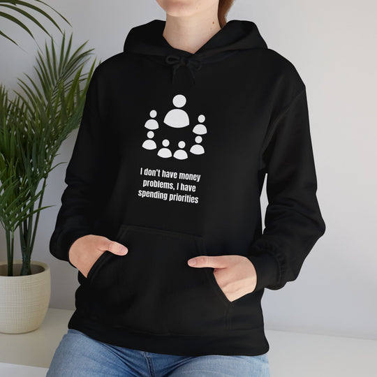 Uitgavenprioriteiten Hoodie – Geldbewegingen met een twist