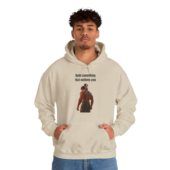 „Baue etwas, das dich überlebt“ – Herren Hoodie