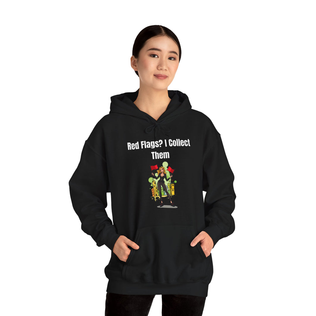 Rote Fahnen? Ich sammle sie – Gemütlicher Damen Hoodie