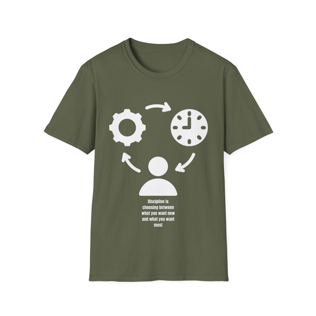 Discipline boven verlangen T-shirt – Toewijding aan groei