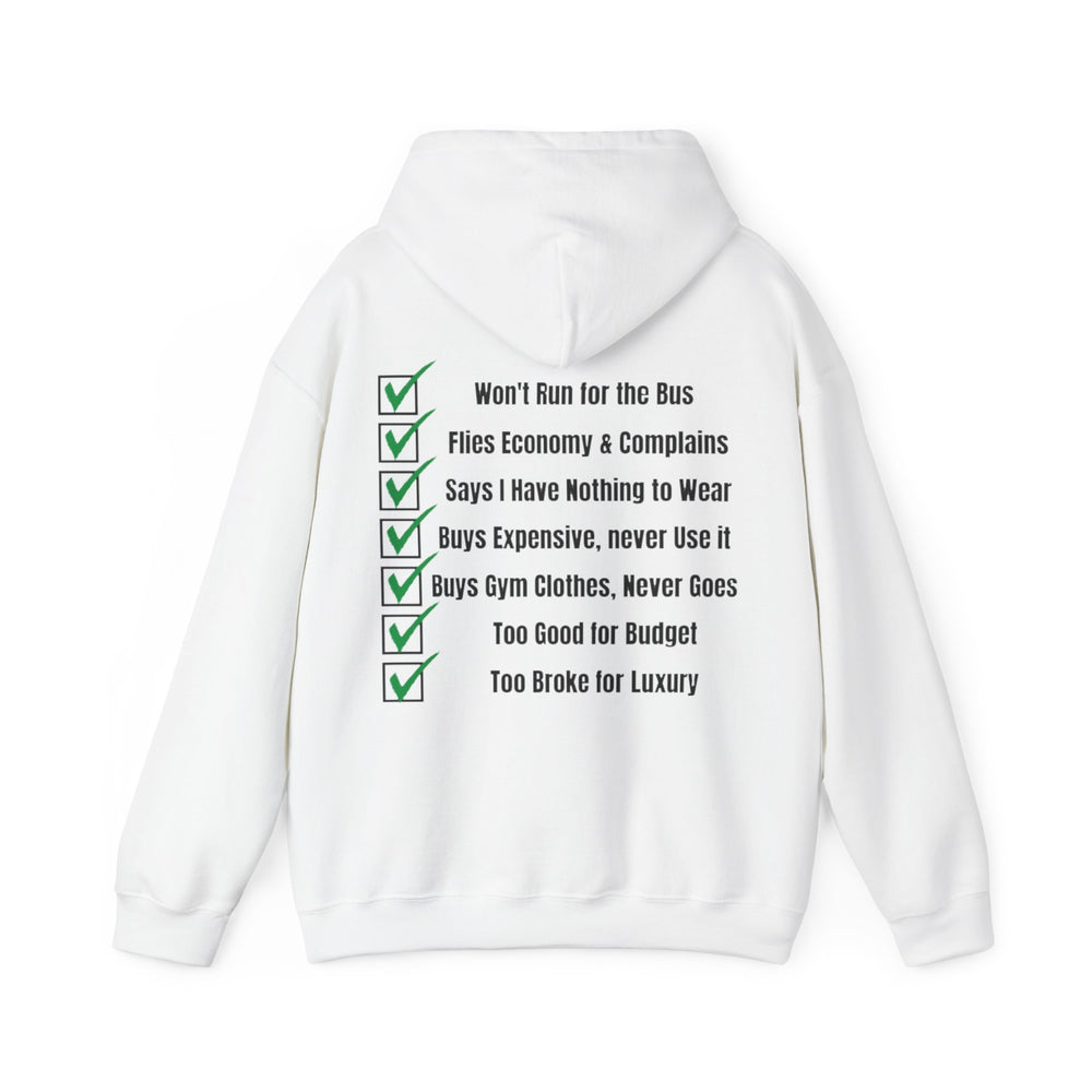 Uitgavenprioriteiten Hoodie – Geldbewegingen met een twist