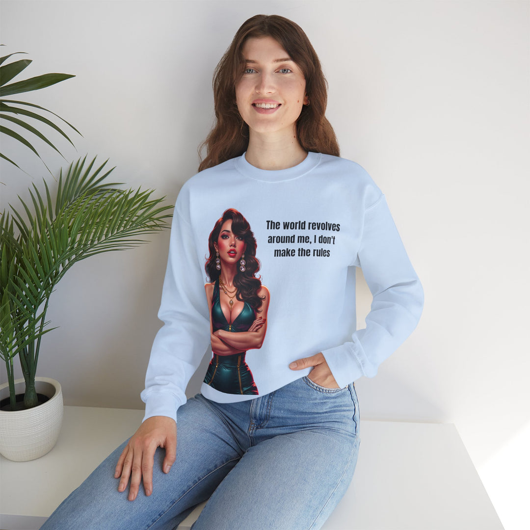 De wereld draait om mij – Damessweatshirt