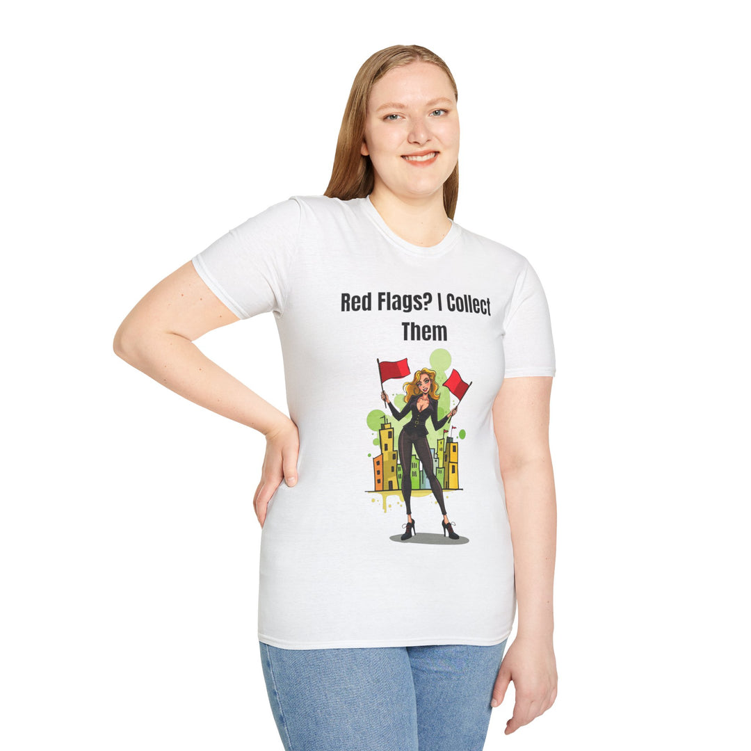 Rote Fahnen? Ich sammle sie – Frauen Statement T-Shirt