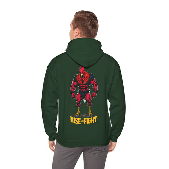 Rise and Fight – Warrior Rooster Hoodie