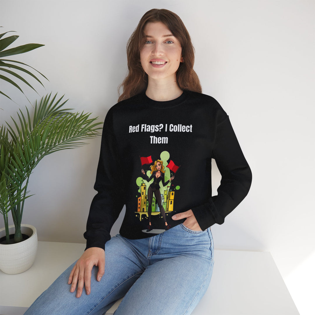 Rote Fahnen? Ich sammle sie – Gemütliches Damen-Sweatshirt