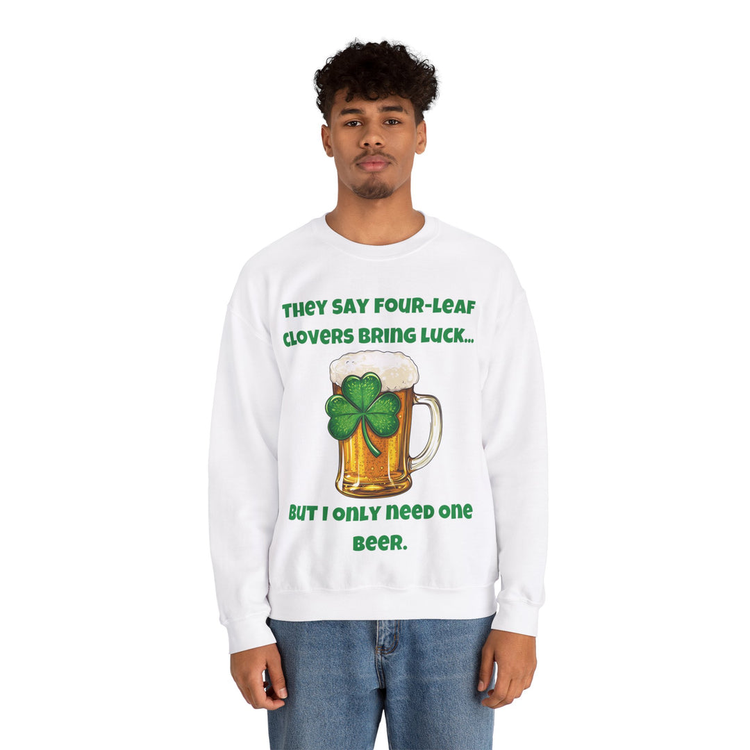 Lucky Beer Sweatshirt – St. Patrick’s Day Fun & Festivity