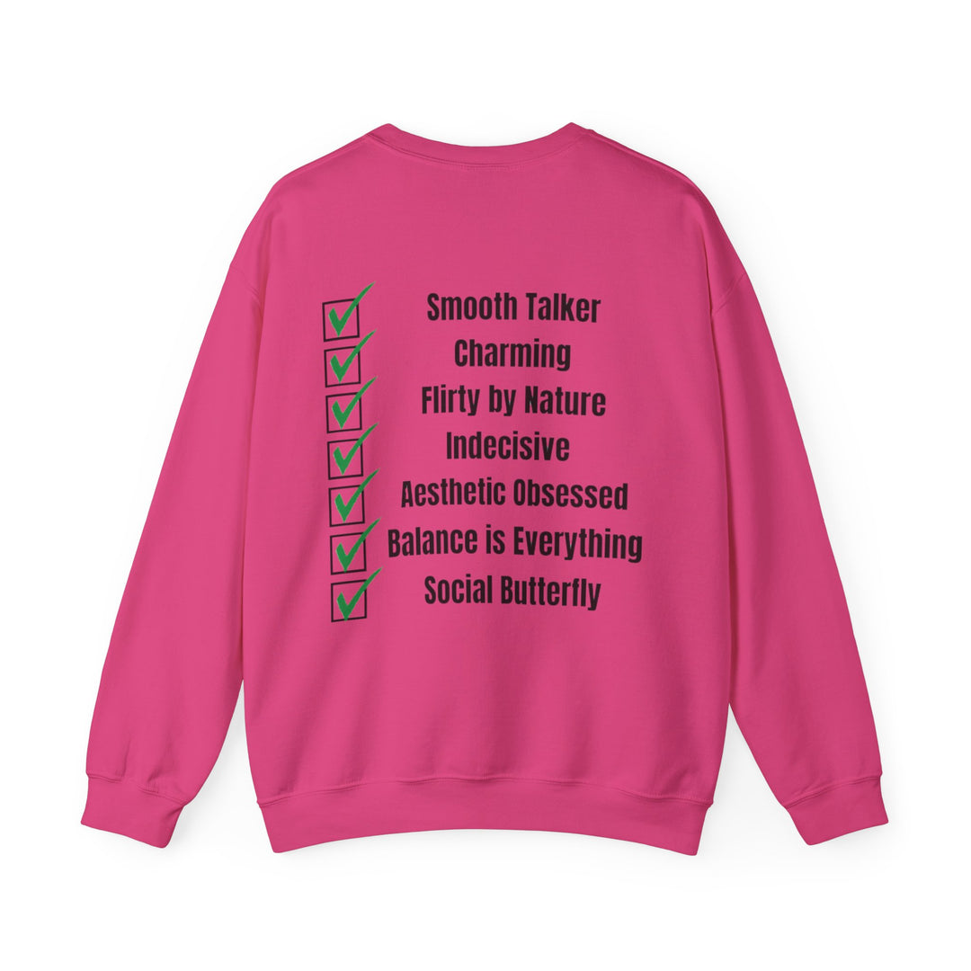 Waage Sternzeichen – Glatter Redner &amp; Gesellschaftsschmetterling Sweatshirt 