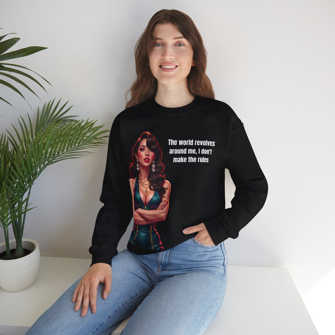 De wereld draait om mij – Damessweatshirt